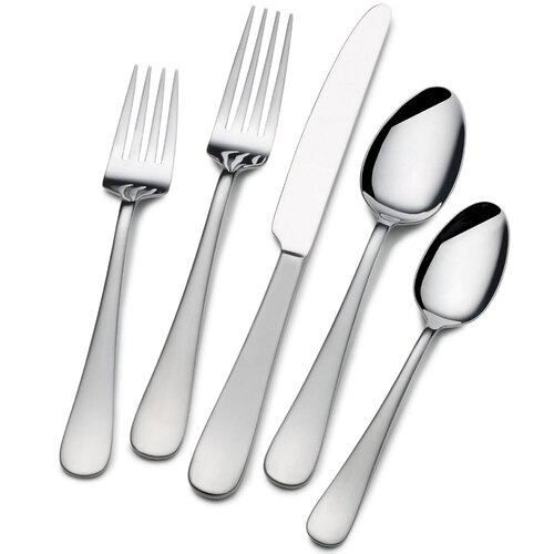 Mikasa 5159189 20-Piece Gourmet Basics® Satin Symmetry Flatware