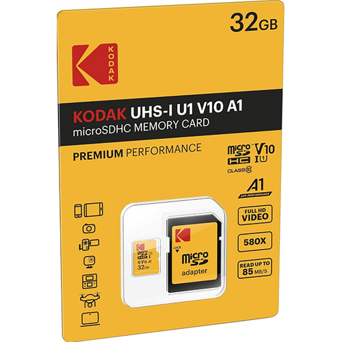 Kodak MSDM32GBGHC 32GB Class 10 UHS-I U1 MicroSDHC Card with