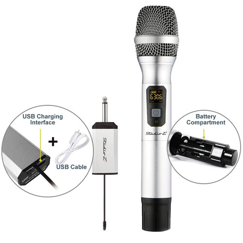 Studio Z GWR101 UHF Wireless Microphone - Silver | eBay