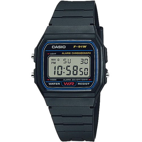 Casual Sport Relógio Masculino F 1, CASIO F 91W 1, Preto - Dular