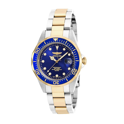Invicta 17050 Men s Pro Diver 37.5mm Steel Gold Toned Band Quartz Watch BrandsMart USA