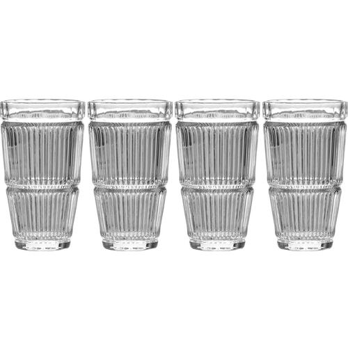 Mikasa 5179442 Carroll Gate 4-Piece 11-oz Highball Glassware Set