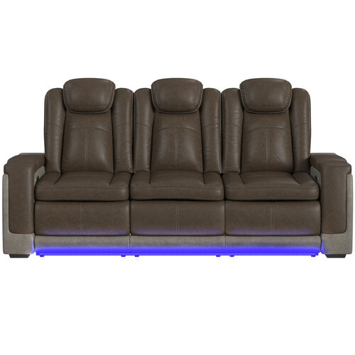 Elements U136601056130 Lantana Power Motion Sofa - Rocky Brown