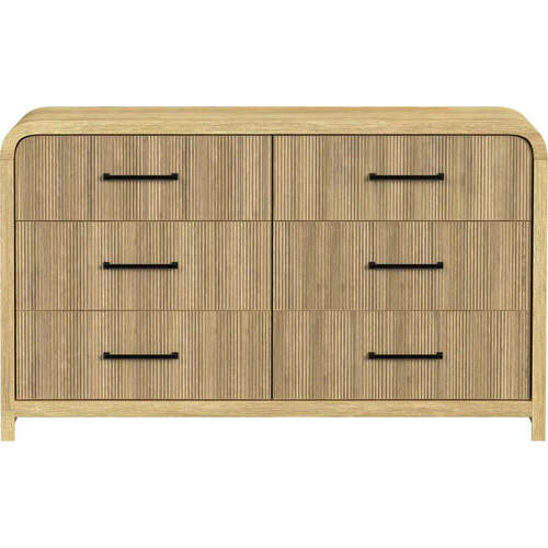 Elements B144406DR Ridgemont 6-Drawer Dresser - Natural