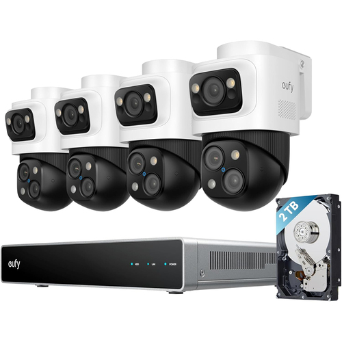 Eufy E8E00121 4K S4 Max 4 Camera 8 Channel 2TB HDD Wired NVR