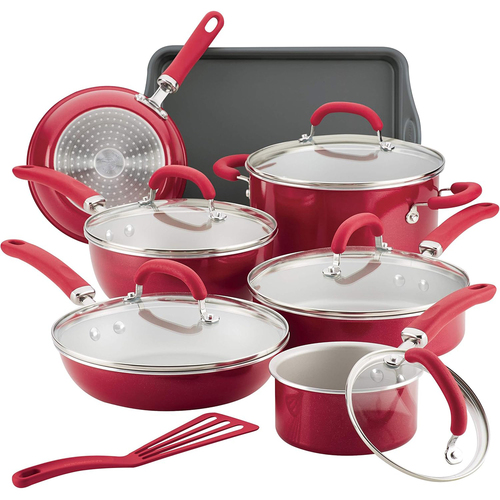 Rachael Ray 12147 13-Piece Aluminum Nonstick Cookware Set