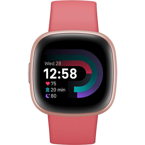 Fitbit FB523RGRWUS Versa 4 Health & Fitness Smartwatch - Pink Sand