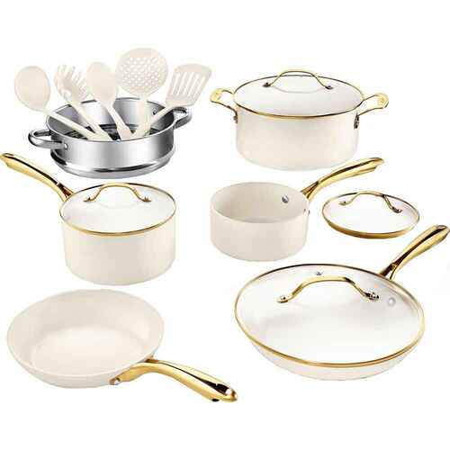 Gotham Steel 1384 15 Piece Cookware Set BrandsMart USA