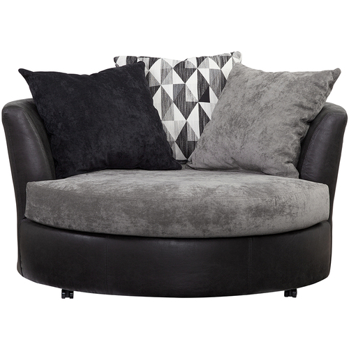Woodhaven 8-03B-A317V19 Jackson Black Barrel Chair | BrandsMart USA