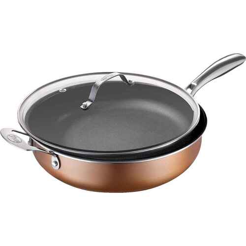Gotham Steel 7101 Copper Cast 5.5 Quart Deep Jumbo Cooker with