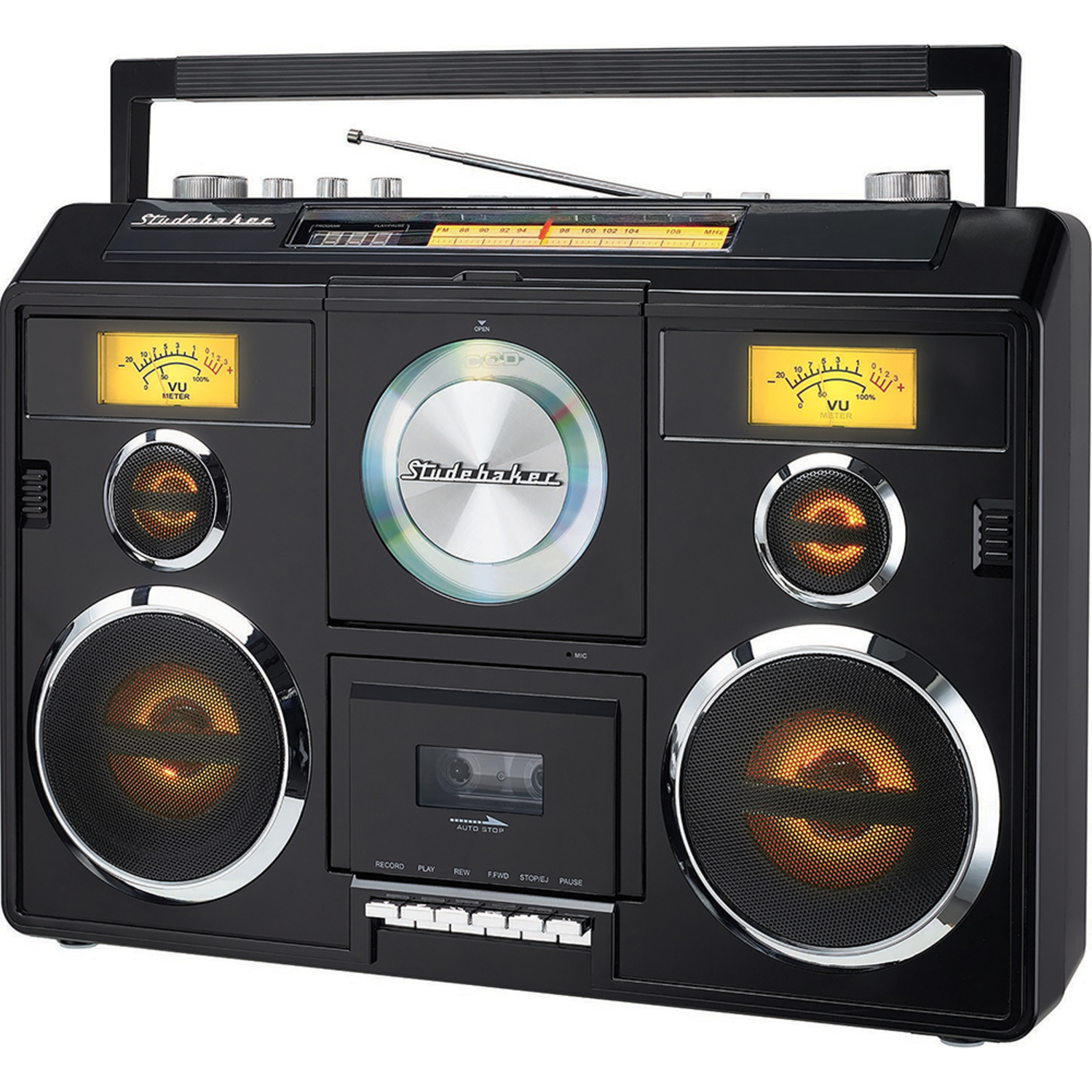 Studebaker Retro Bluetooth Radio with Cassette, CD and AM/FM Radio 