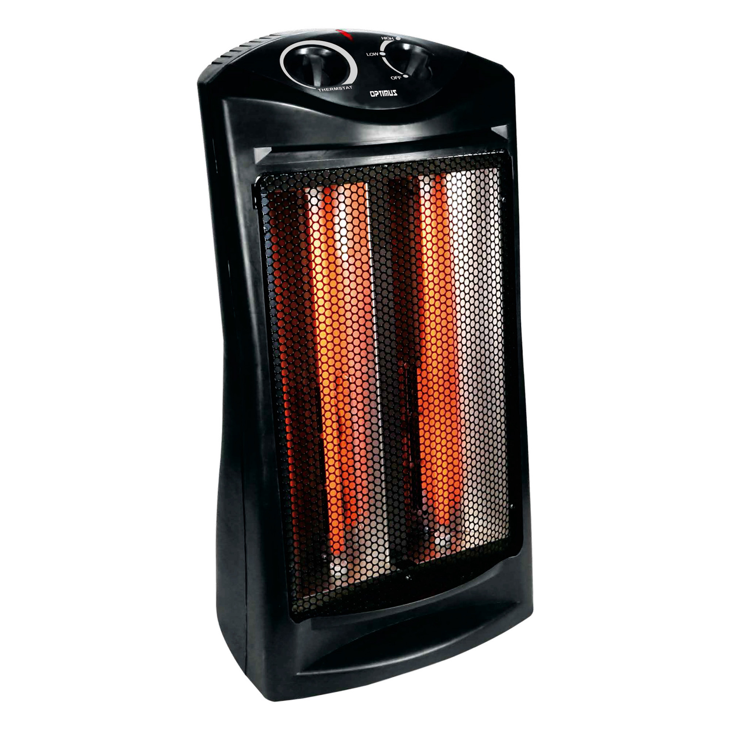 Optimus H-5235 Fan Forced Tower Infrared Quartz Heater In Black with  Thermostat | BrandsMart USA