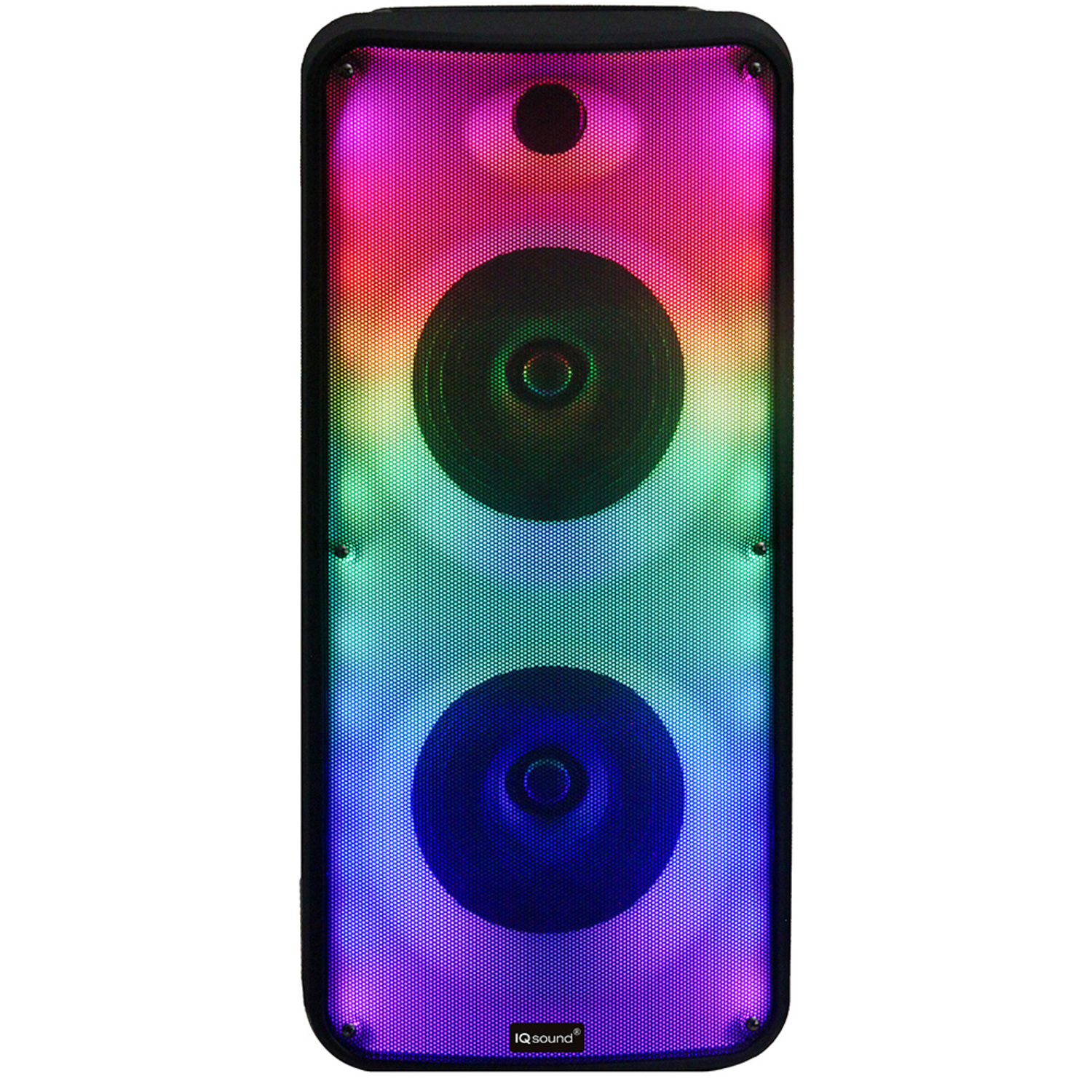  IQ Sound IQ-7028DJBT 2 X 8-inch Portable Bluetooth Speaker with  TWS, Colorful LED Fire Light Show, Bluetooth 5.0, Mic Input, Rechargeable  Batteries and Includes Remote Control & Wired Mic : Electronics