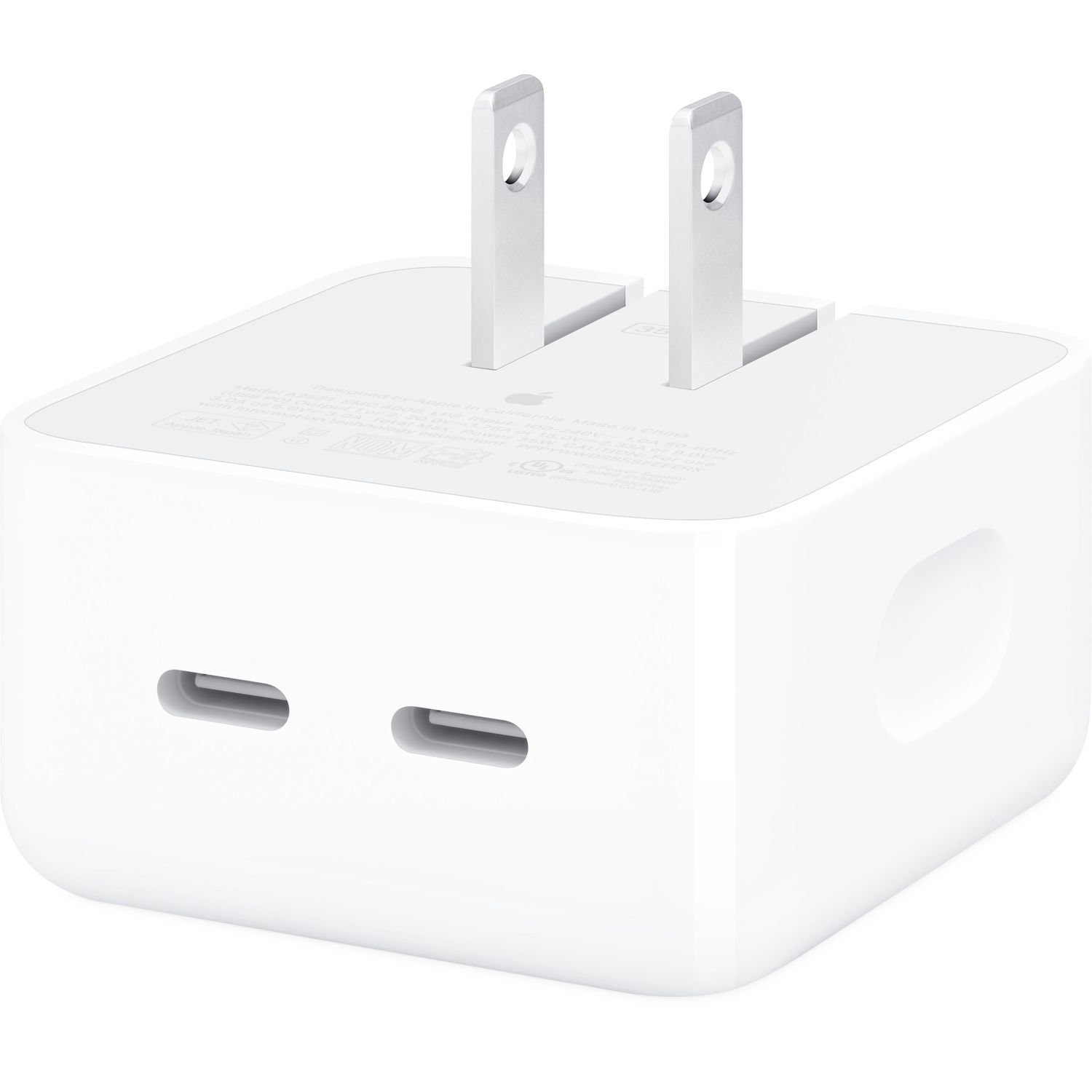 Apple MNWM3AMA 35W Dual USB-C Port Compact Power Adapter White  BrandsMart USA