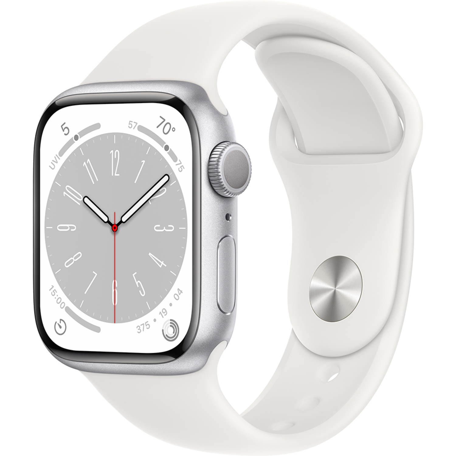 Apple MP6M3LLA Series 8 Watch 41mm MD/LG Silver Aluminum and White