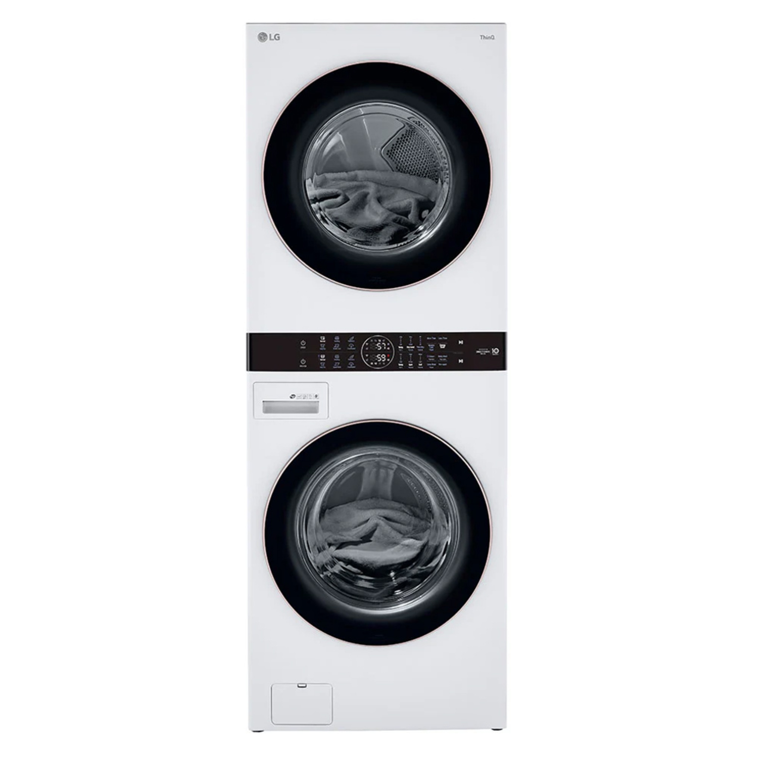 LG 7.4-cu ft Stackable Steam Cycle Electric Dryer (Graphite Steel