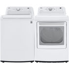 LG 4.3 CuFt Top Load Electric Washer with 7.3 CuFt Smart Electric Dryer in White