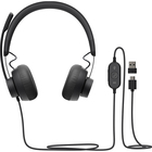 Logitech Zone 750 Wired On-Ear USB-C Headset with Advanced Noise-Canceling Microphone