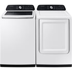 Samsung 4.7 CuFt Smart Top Load Washer with 7.4 CuFt Smart Sanitize Electric Dryer in White