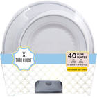 Tableluxe 40-Count 10.25″ & 7.5″ Luxe Round Printed Plate Combo Set
