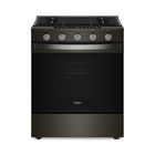 Whirlpool 30" Smart Slide-In Gas Range with Air Cooking Technology - Black Stainless
