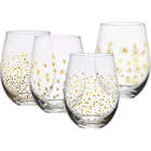 Mikasa Party 18oz Stemless Wine Glasses, Set of 4