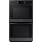 Samsung 30" Double Wall Oven in Matte Black with Steam Cook