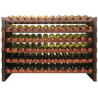 VINOTEMP 72 Bottle Modular Wine Rack — Stained