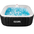 EZLIFE 6 Person Inflatable, Portable Hot Tub with 130 Aqua Jet, & Insulated Cover