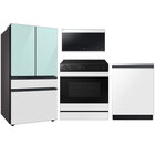 Samsung 4 Piece White Glass Kitchen Package