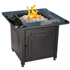 Endless Summer 30" Outdoor Propane Gas Black Glass Top Fire Pit (White Fire Glass)
