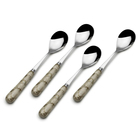 International Silver Westwind 4-Piece Coffee Spoon Set with Ceramic Handles