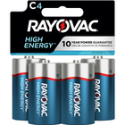 RAYOVAC High Energy C Batteries (4 Pack), Alkaline C Cell Batteries