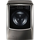LG 5.6 Cu Ft Front Load Washer with Wi-Fi Connectivity -Black Stainless Steel