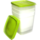 Arrow Plastics 3-Pack 1-Quart Lime Green Freezer Storage Containers