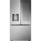 LG 26 CuFt Smart Counter-Depth MAX™ French Door Refrigerator in Stainless Steel with Mirror InstaView®