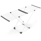 Image of product - Expandable Metal Drying Rack in White with Wheels