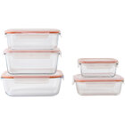 IMUSA 10-Piece Rectangular Glass Food Container Set