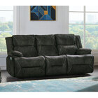 Global Furniture Alta Console Reclining Sofa - Dark Gray