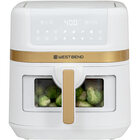 West Bend Timeless 7QT Air Fryer with 13 One-Touch Presets - White/Gold
