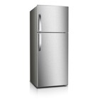 Premium Levella 10.0 Cubic Foot Frost Free Top Freezer Refrigerator with Tilt-Out Can Dispenser and Gallon Door Storage in Stainless Steel Look