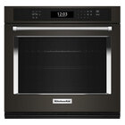KitchenAid 30" 5.0 Cu. Ft. Single Wall Ovens with Air Fry Mode - Black Stainless Steel