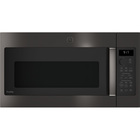 GE Profile 1.7 CuFt Convection Over-the-Range Microwave Oven in Black Stainless with Air Fry