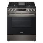 LG 5.8 Cu Ft. Smart Wi-Fi Enabled Fan Convection Gas Slide-in Range with Air Fry & EasyClean® - Black Stainless Steel