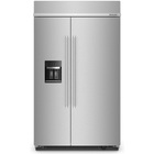 KitchenAid 25.1 CuFt Side-By-Side Refrigerator in Stainless Steel with Under-Shelf Prep Zone