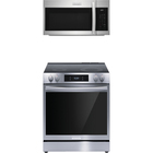 Frigidaire Gallery 6.2 CuFt 5-Element Freestanding Electric Range with 1.9 CuFt 1000 Wattage Over-The-Range Microwave in Stainless Steel