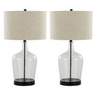 Lumisource 27.5" Glass Table Lamp Set with USB
