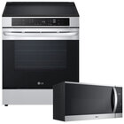 LG 6.3 Cu. Ft Smart Induction Slide-in Range with a 1.8 Cu. Ft Smart 1000 Wattage Over-the-Range Microwave