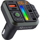 IQ Sound 2-in-1 FM Transmitter & Car Charger with Bass & Treble Control