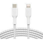 Belkin BOOST CHARGE™ Braided 2m (6.6ft) USB-C to Lightning Cable - White